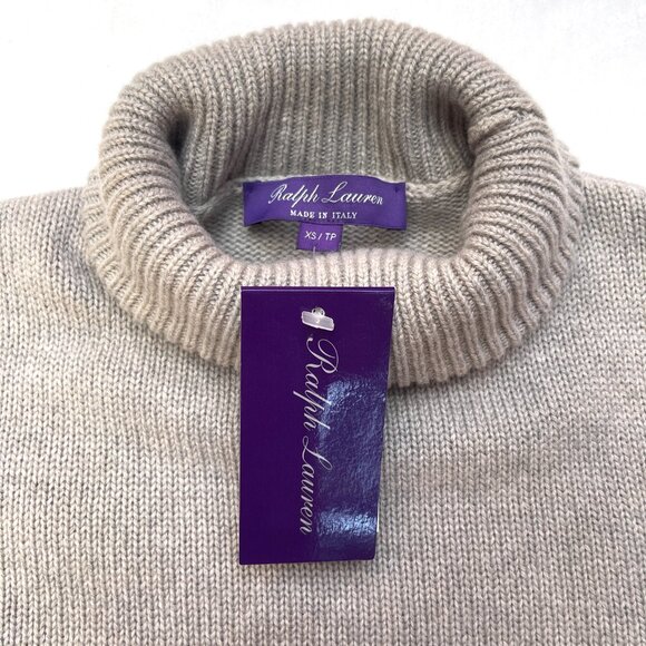 NWT RALPH LAUREN Collection $1300 Purple Label Cashmere Gray turtleneck … - Picture 9 of 15
